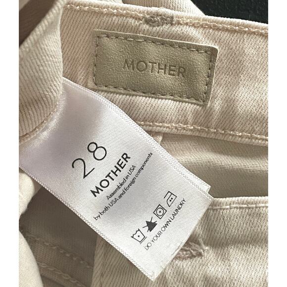 Mother The Insider Crop Fray Blow by Blow Khaki Size 28 Distressed - Picture 4 of 12